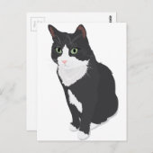 Tuxedo Cat Postkarte (Vorne/Hinten)