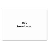 Tuxedo Cat Reading Flashcards für Erwachsene Tischnummer (Rückseite)