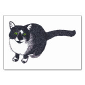 Tuxedo Cat Reading Flashcards für Erwachsene Tischnummer (Vorderseite)