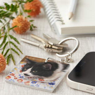 Tuxedo Cat Schlüsselanhänger