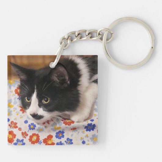 Tuxedo Cat Schlüsselanhänger (Rückseite)