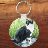 Tuxedo Cat Schlüsselanhänger (Vorderseite)