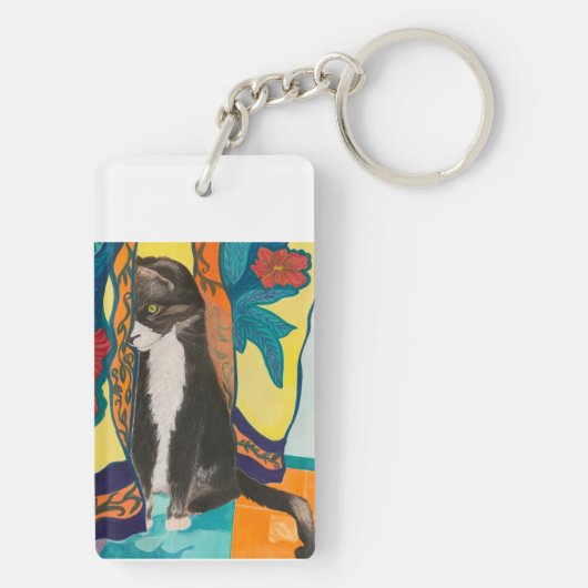 Tuxedo Cat Schlüsselanhänger (Rückseite)