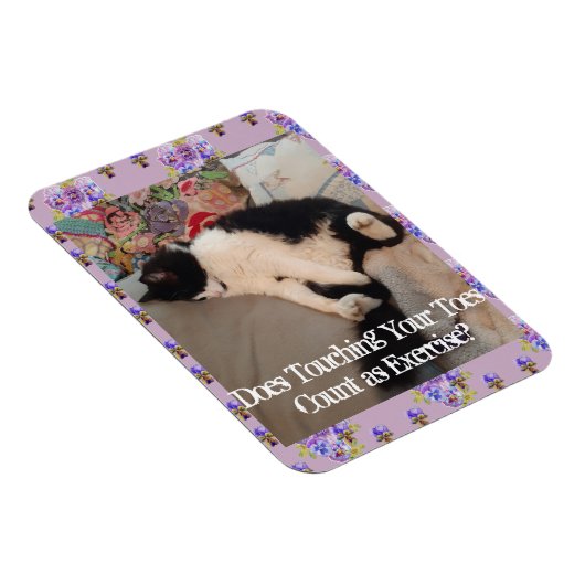 Tuxedo Cat Sleeping Funny Zitat Katzen Magnet (Rechte Seite)