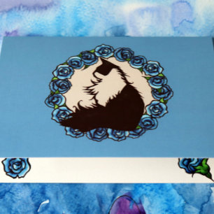 Tuxedo Cat Spring Art Karte