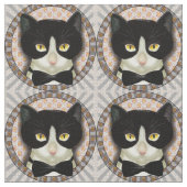 Tuxedo Cat Stoff (Nahaufnahme)