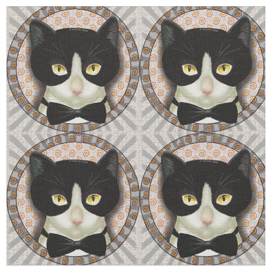 Tuxedo Cat Stoff (Nahaufnahme)