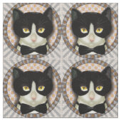 Tuxedo Cat Stoff (Nahaufnahme)