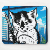Tuxedo Cat Switchblade Mousepad by Phil Elmore (Vorne)