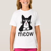 TUXEDO CAT T - Shirt, Panda Kitty KIDS MEOW T-Shirt (Vorderseite)