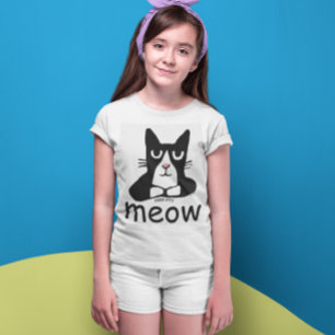 TUXEDO CAT T - Shirt, Panda Kitty KIDS MEOW T-Shirt