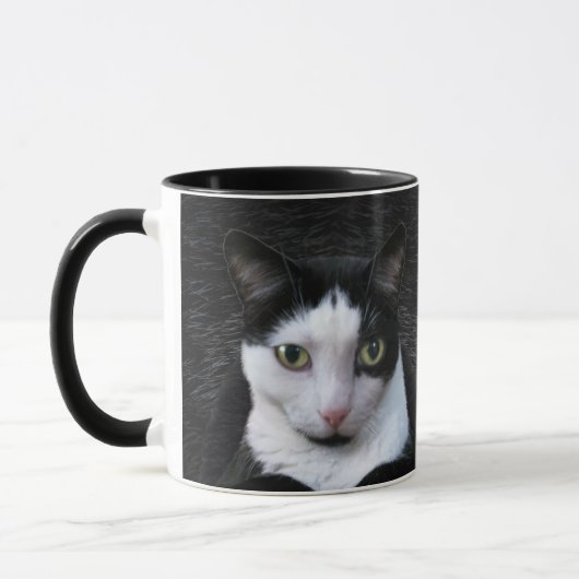 Tuxedo Cat Tasse (Links)