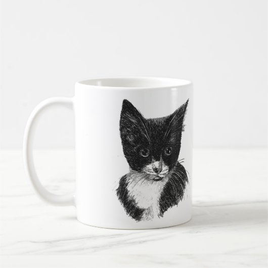 Tuxedo Cat Tasse (Links)