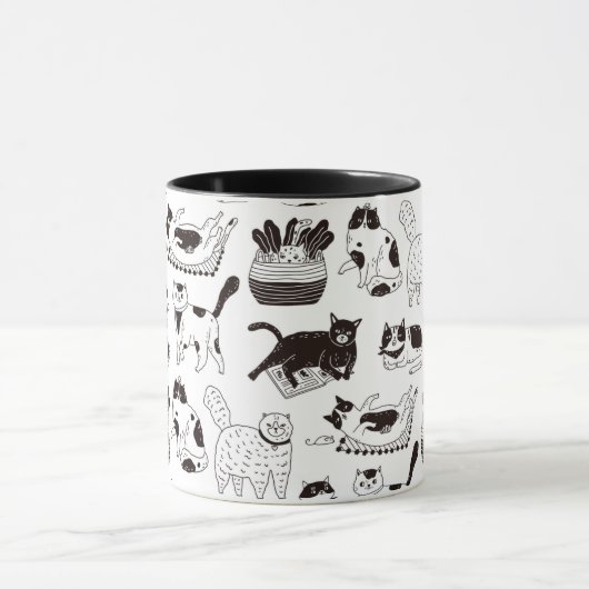 Tuxedo Cat Tasse Cup (Zentrum)