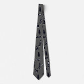 Tuxedo Cat Tie – Cute Black & White Cat Pattern on Krawatte (Vorderseite)