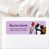 Tuxedo Cat & Tulip | Rücksendeadresse (Insitu)