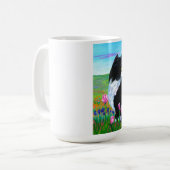 Tuxedo Cat Tulips Creationarts Kaffeetasse (Vorderseite Links)