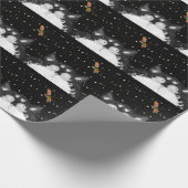 Tuxedo Cat überrascht von Dragonfly Geschenkpapier (Ecke)