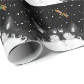 Tuxedo Cat überrascht von Dragonfly Geschenkpapier (Rolleneckpunkt)