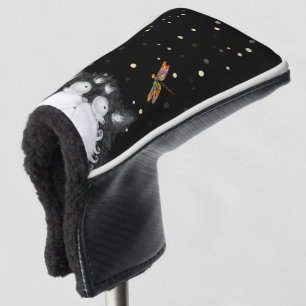 Tuxedo Cat überrascht von Dragonfly Golf Headcover