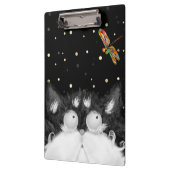 Tuxedo Cat überrascht von Dragonfly Klemmbrett (Links)