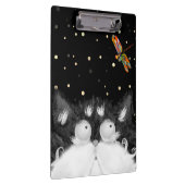 Tuxedo Cat überrascht von Dragonfly Klemmbrett (Rechts)