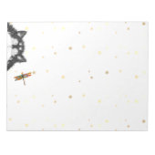 Tuxedo Cat überrascht von Dragonfly Notizblock (Vorderseite)