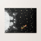 Tuxedo Cat überrascht von Dragonfly Puzzle (Horizontal)