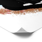 Tuxedo Cat und Lilies | Inspiration Zitat Poster (Ecke)