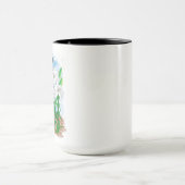 Tuxedo Cat und Lilies | Inspiration Zitat Tasse (Zentrum)