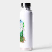 Tuxedo Cat und Lilies | Inspiration Zitat Trinkflasche (Links)