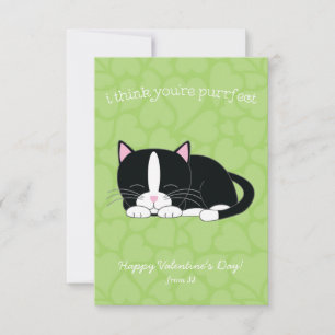 Tuxedo Cat Valentines Einladung