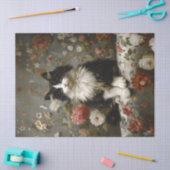 Tuxedo Cat Vintage-Decoupage Seidenpapier (Basteln)