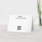 Tuxedo Cat Waiting for Santa Karte (Rückseite)