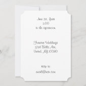 Tuxedo Cat Wedding Einladung (Rückseite)
