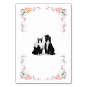 Tuxedo Cat Wedding (Text auf 1 Seite) Tischnummer (Rückseite)
