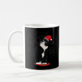 Tuxedo Cat Weihnachtsfeier Weihnachtsmann Schnee W Kaffeetasse (Links)
