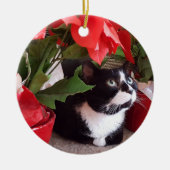 Tuxedo Cat Weihnachtsschmuck (Vorne)
