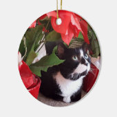 Tuxedo Cat Weihnachtsschmuck (Links)