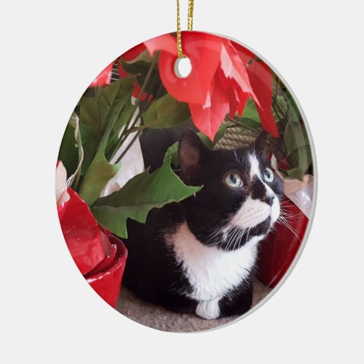 Tuxedo Cat Weihnachtsschmuck (Links)