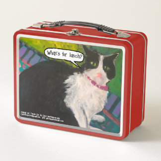 Tuxedo Cat 'What's For Lunch' Metalldose Metall Brotdose