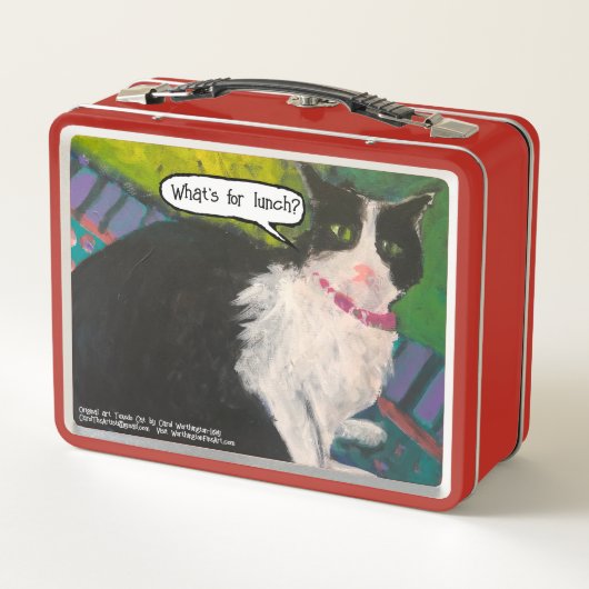 Tuxedo Cat 'What's For Lunch' Metalldose Metall Brotdose (Rückseite)