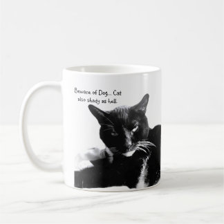 Tuxedo Cat with Shady Smile  Kaffeetasse