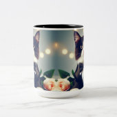 Tuxedo Cat Zweifarbige Tasse (Mittel)