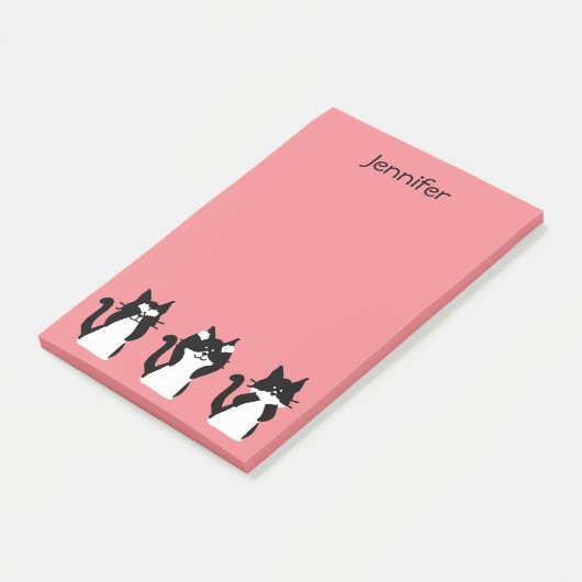 Tuxedo Cats | Drei weiße Kätzchen Post-it Klebezettel (angewinkelt)