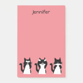 Tuxedo Cats | Drei weiße Kätzchen Post-it Klebezettel (Vorderseite)