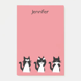 Tuxedo Cats | Drei weiße Kätzchen Post-it Klebezettel