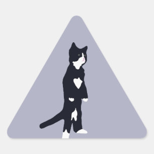 Tuxedo Cats Dreieckiger Aufkleber