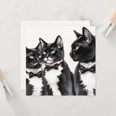 Tuxedo Cats Greetings Card Karte (Vorderseite/Rückseite Beispiel)