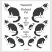 Tuxedo Cats Lg Sticker Set (Blatt)